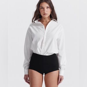 House of CB Tahni Black High Waisted Shorts